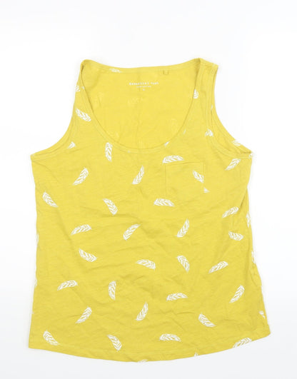 Womens UK Size 12 Principles Yellow Basic Tank