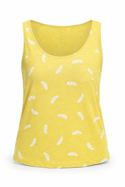 Womens UK Size 12 Principles Yellow Basic Tank