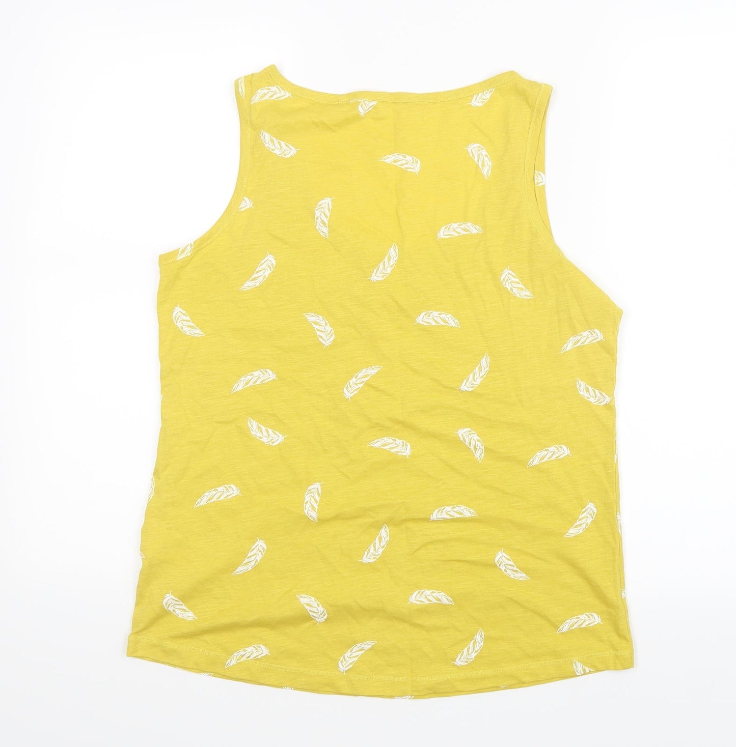Womens UK Size 12 Principles Yellow Basic Tank