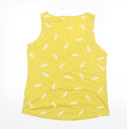 Womens UK Size 12 Principles Yellow Basic Tank