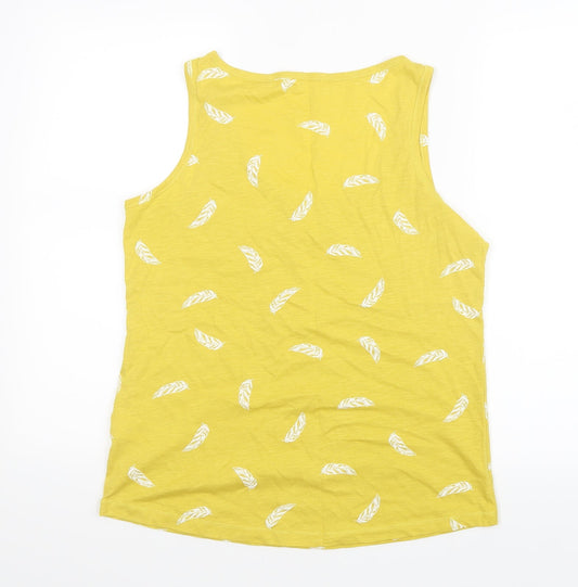 Womens UK Size 12 Principles Yellow Basic Tank