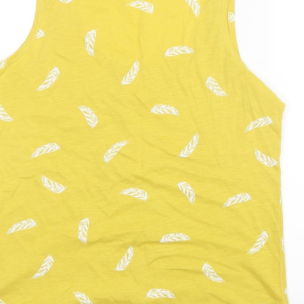 Womens UK Size 12 Principles Yellow Basic Tank