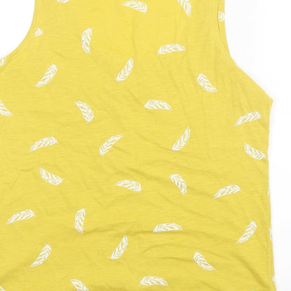 Womens UK Size 12 Principles Yellow Basic Tank