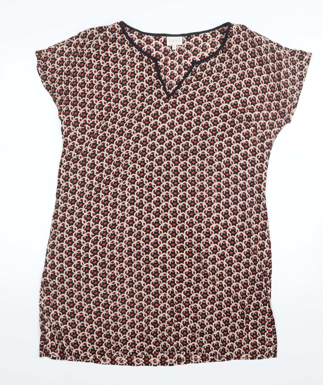 EAST Womens Black Geometric  Mini  Size 12