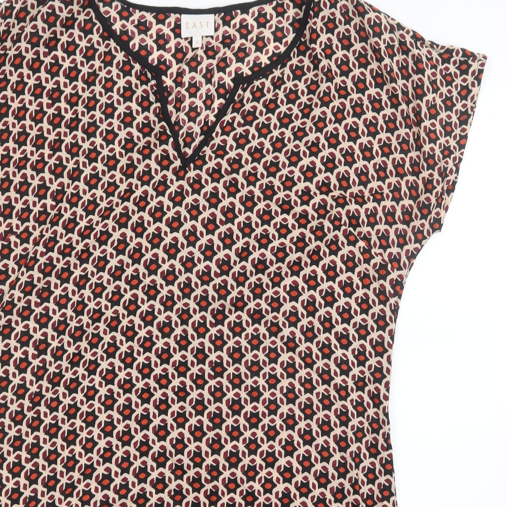 EAST Womens Black Geometric  Mini  Size 12