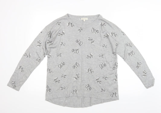 Womens UK Size M Monsoon Grey Basic T-Shirt