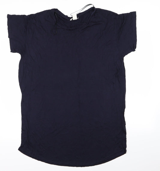 Womens UK Size M H&M Blue Basic T-Shirt