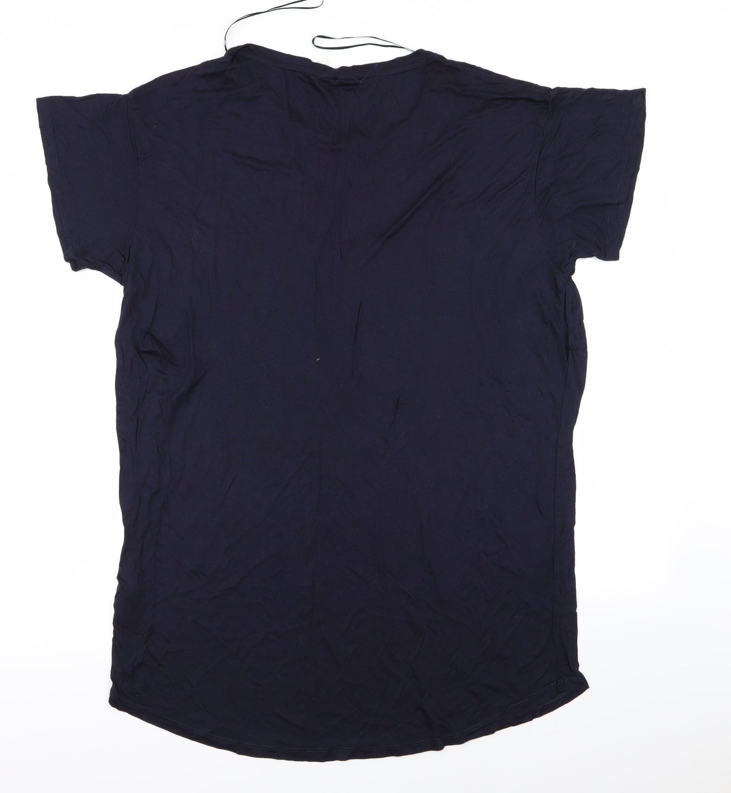 Womens UK Size M H&M Blue Basic T-Shirt