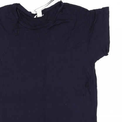 Womens UK Size M H&M Blue Basic T-Shirt