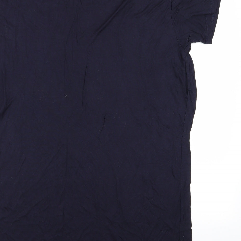 Womens UK Size M H&M Blue Basic T-Shirt
