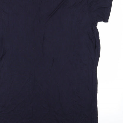 Womens UK Size M H&M Blue Basic T-Shirt