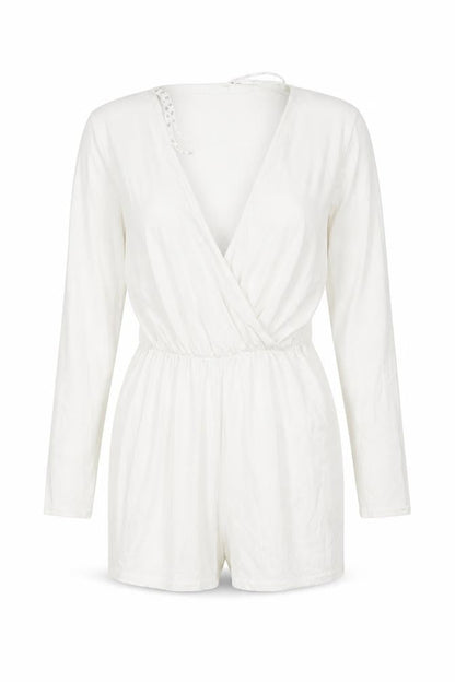 Womens UK Size 6 Missguided One-Piece White Playsuit
