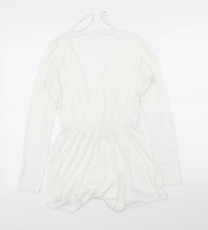 Missguided Womens White   Playsuit One-Piece Size 6