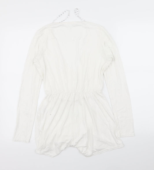 Missguided Womens White   Playsuit One-Piece Size 6
