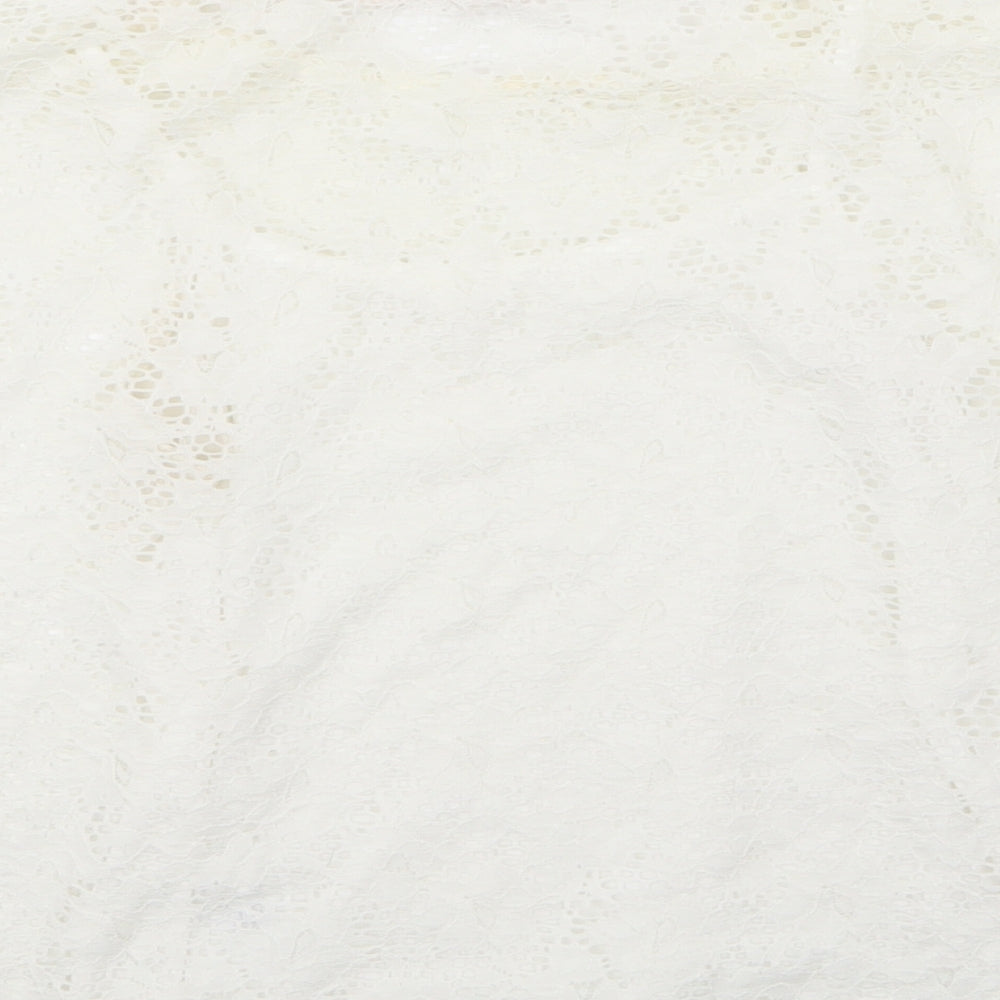 H&M Girls White Floral  Basic T-Shirt Size 10-11 Years