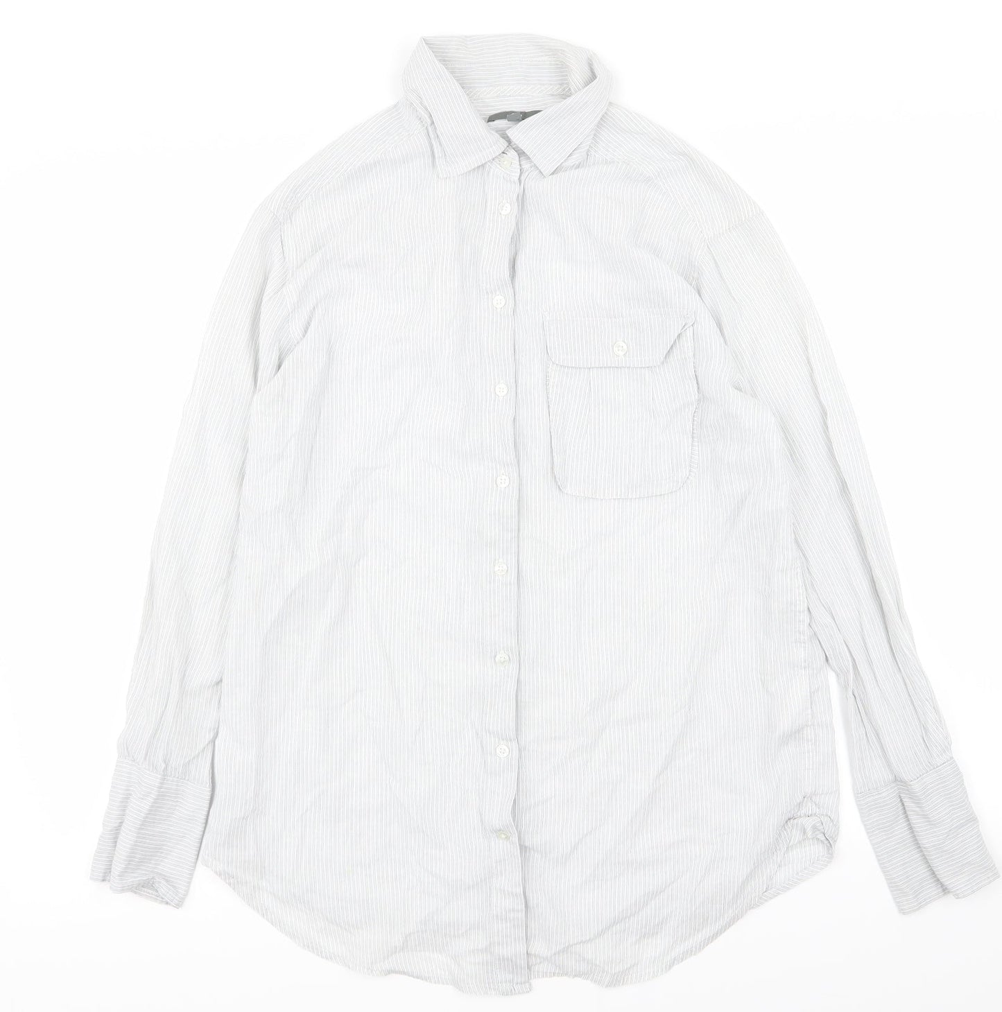 Mens UK Size S Gap Grey  Button-Up Long Sleeve Casual Shirt