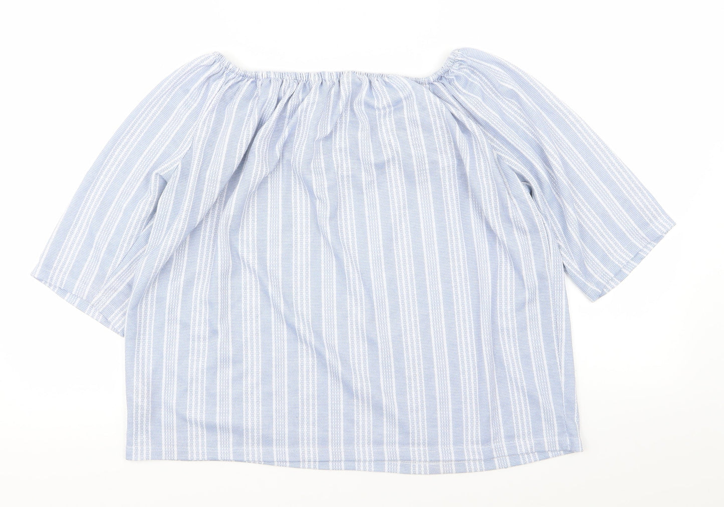Asda George Womens Blue Striped  Basic T-Shirt Size 12