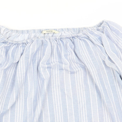 Asda George Womens Blue Striped  Basic T-Shirt Size 12