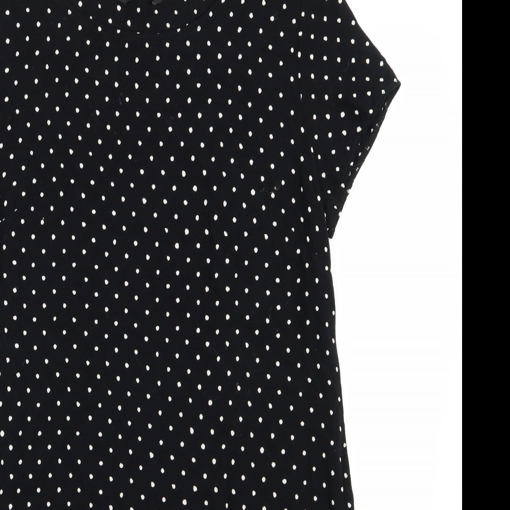 F&F Womens Black Polka Dot  Pencil Dress  Size 12