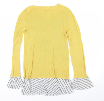 Womens UK Size 10 NEXT Yellow Basic T-Shirt