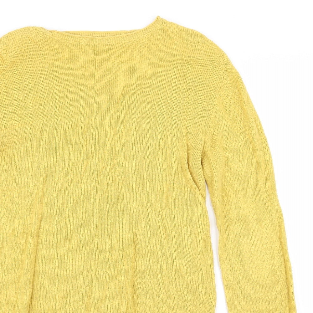 Womens UK Size 10 NEXT Yellow Basic T-Shirt