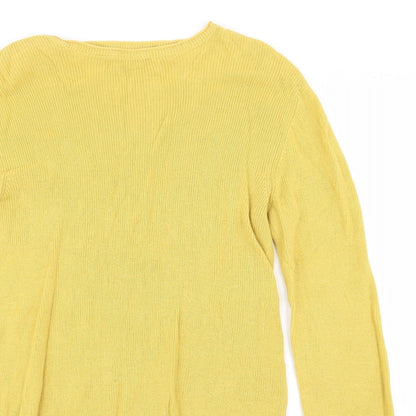 Womens UK Size 10 NEXT Yellow Basic T-Shirt