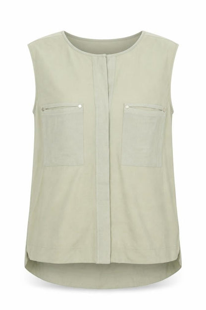 Womens UK Size 10 NEXT Green Basic Button-Up