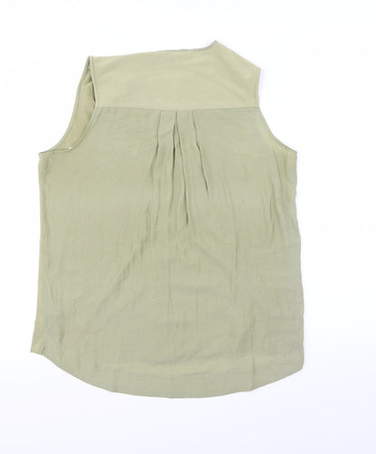 Womens UK Size 10 NEXT Green Basic Button-Up