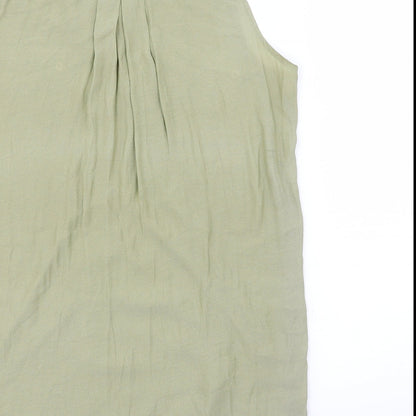 Womens UK Size 10 NEXT Green Basic Button-Up