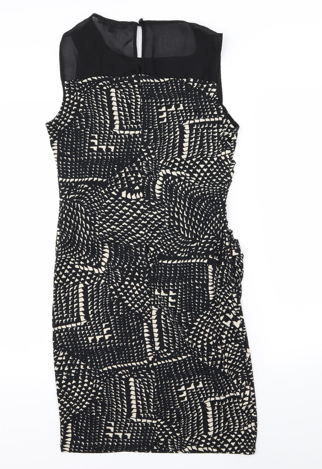 NEXT Womens Black Geometric  A-Line  Size 10