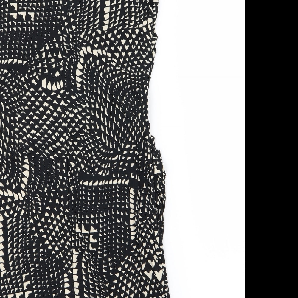 NEXT Womens Black Geometric  A-Line  Size 10