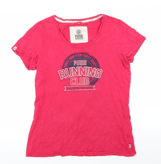 PUMA Womens Pink   Basic T-Shirt Size 14