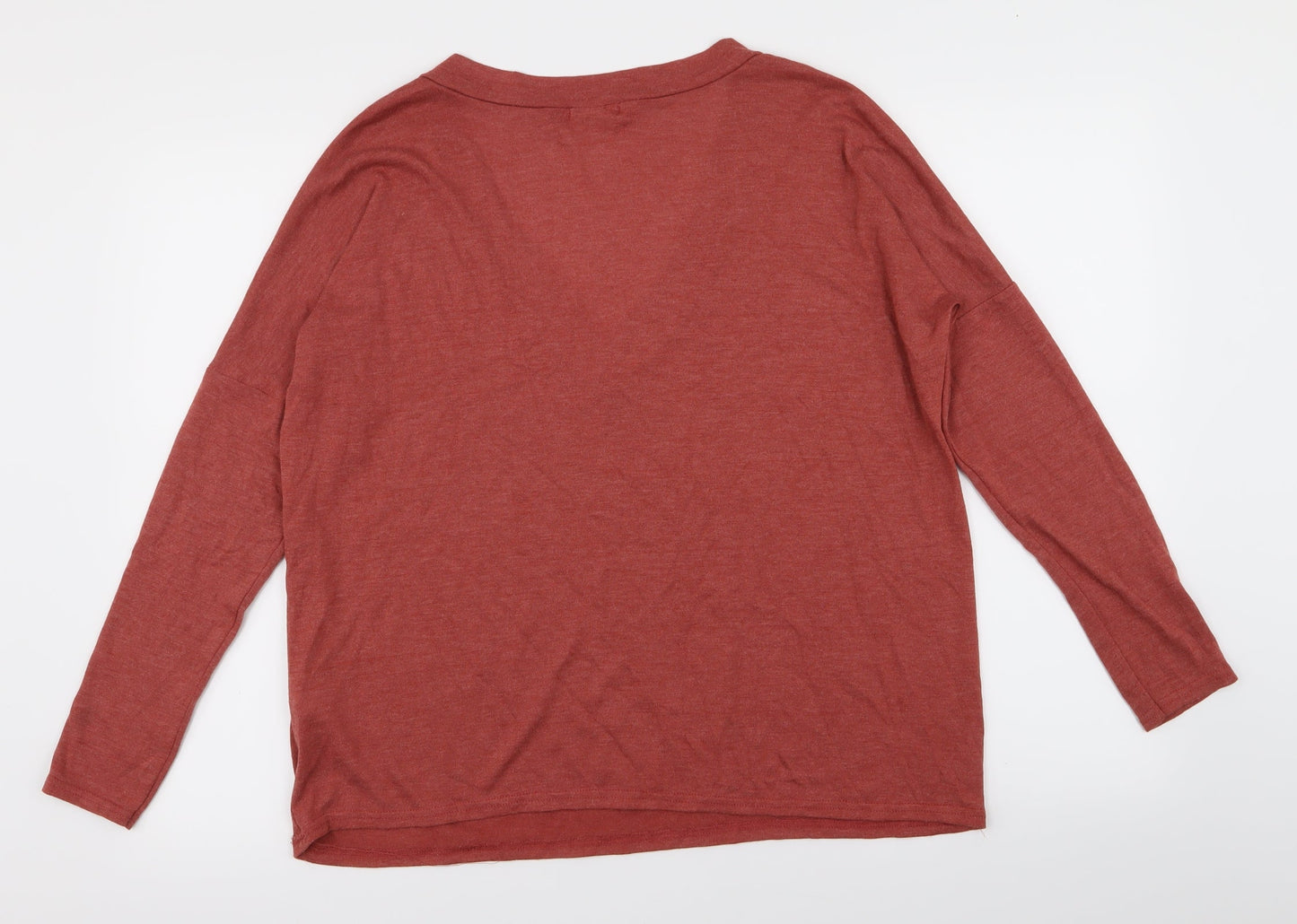 Boohoo Womens Red   Basic T-Shirt Size 10