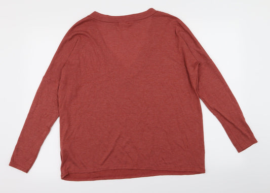 Boohoo Womens Red   Basic T-Shirt Size 10