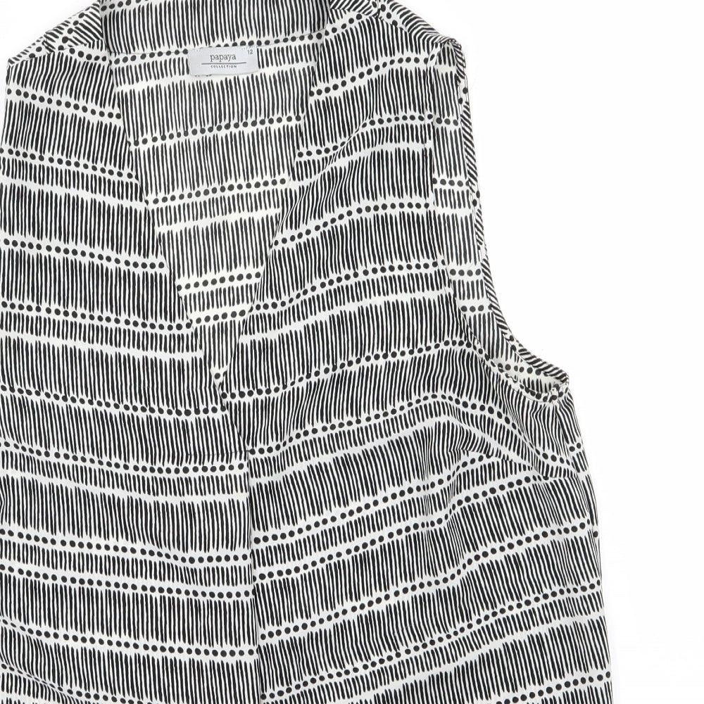 Papaya Womens Multicoloured Geometric  Basic Blouse Size 12