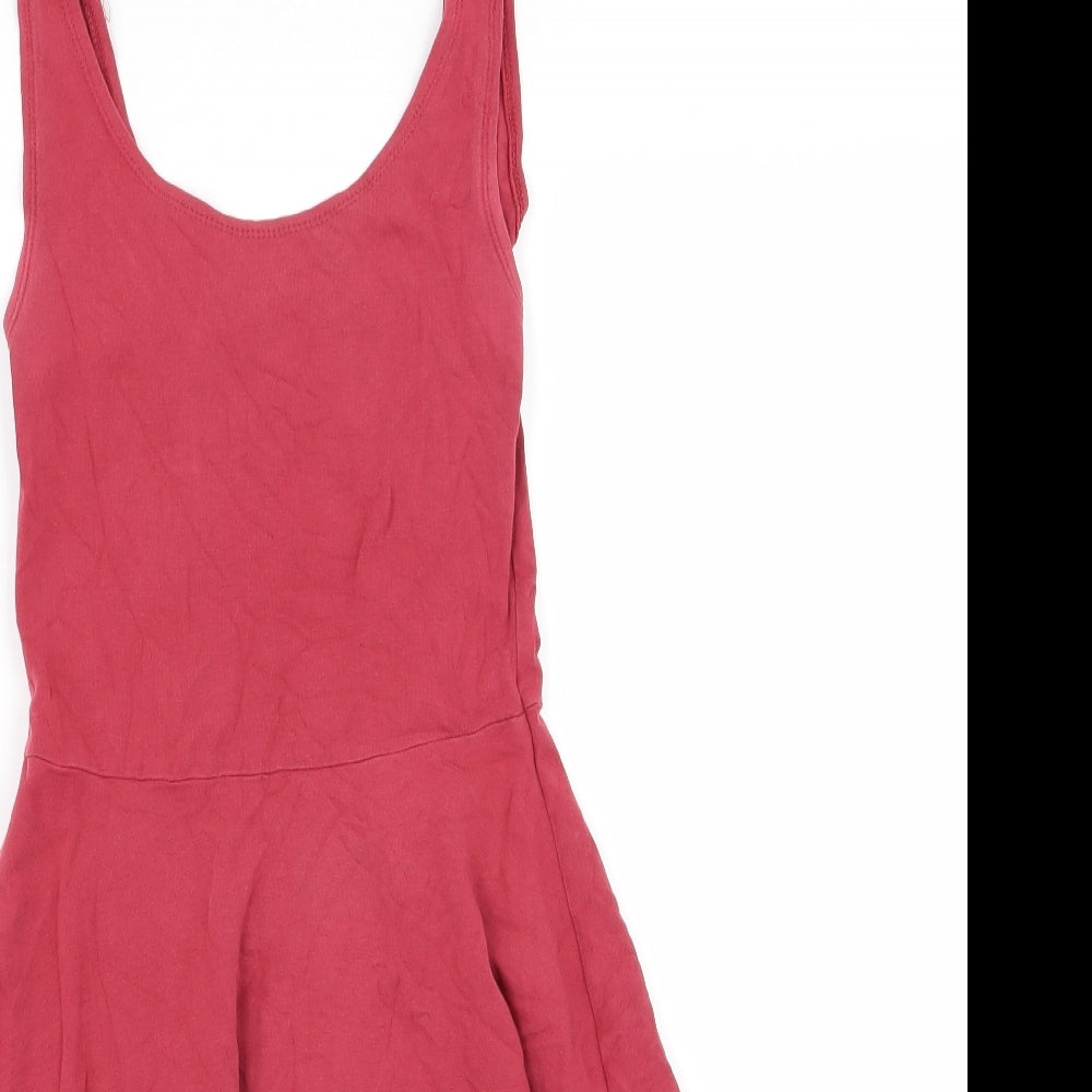 Topshop Womens Red   Fit & Flare  Size 6