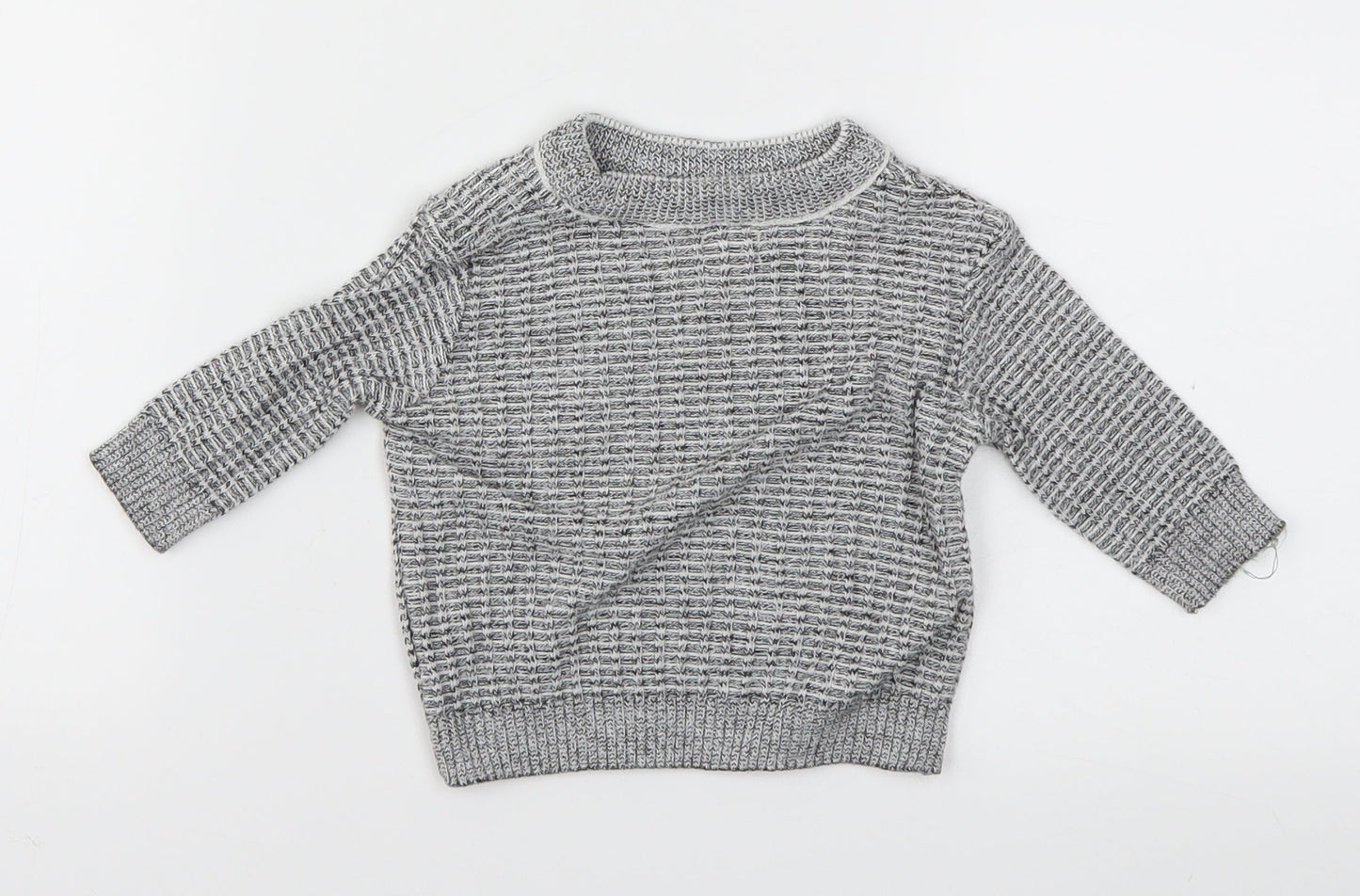 River Island Boys Grey Houndstooth  Pullover Jumper Size 0-3 Months