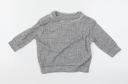 River Island Boys Grey Houndstooth  Pullover Jumper Size 0-3 Months