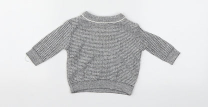 River Island Boys Grey Houndstooth  Pullover Jumper Size 0-3 Months