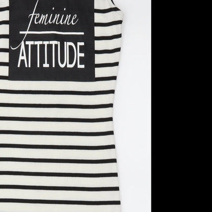 Amisu Womens Silver Striped  A-Line  Size 10