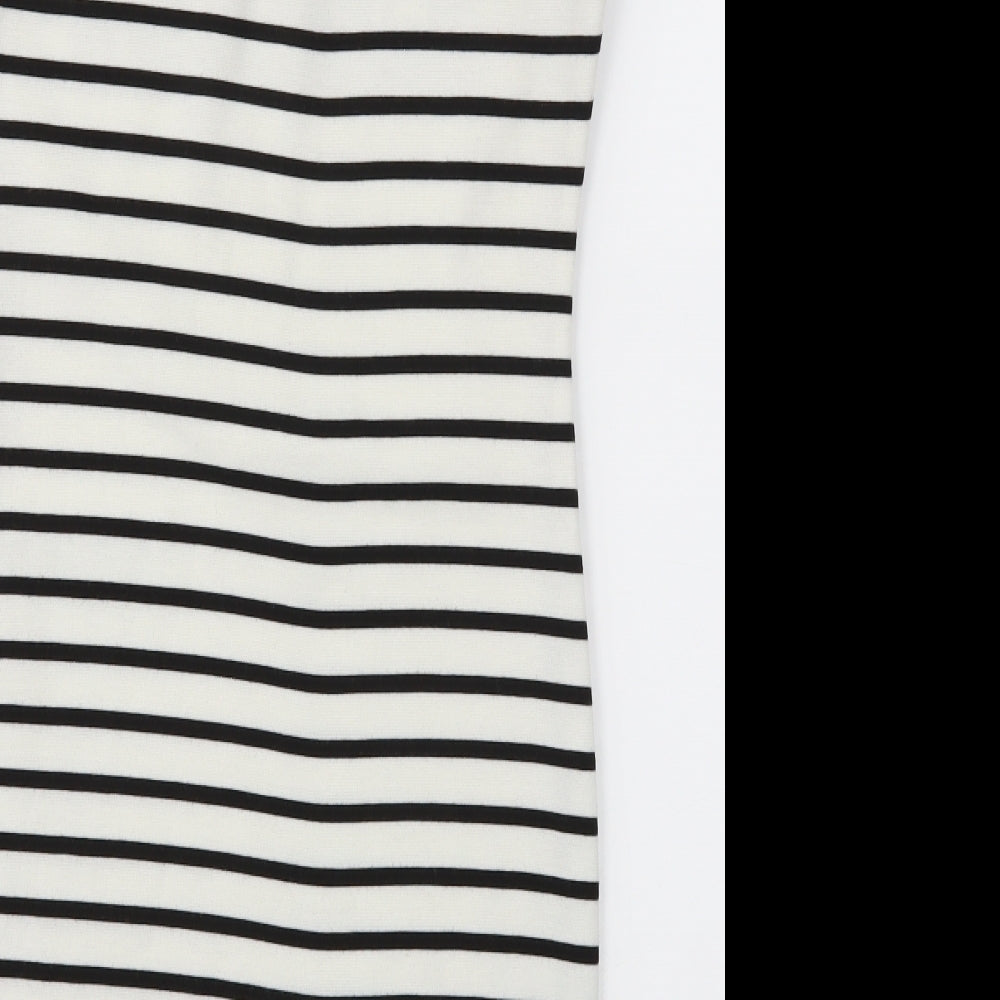 Amisu Womens Silver Striped  A-Line  Size 10