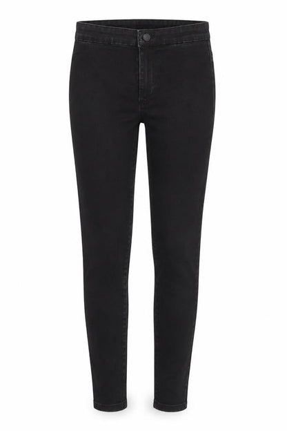 Denim & Co.  Womens Black Houndstooth  Skinny Jeans Size 10 L30 in