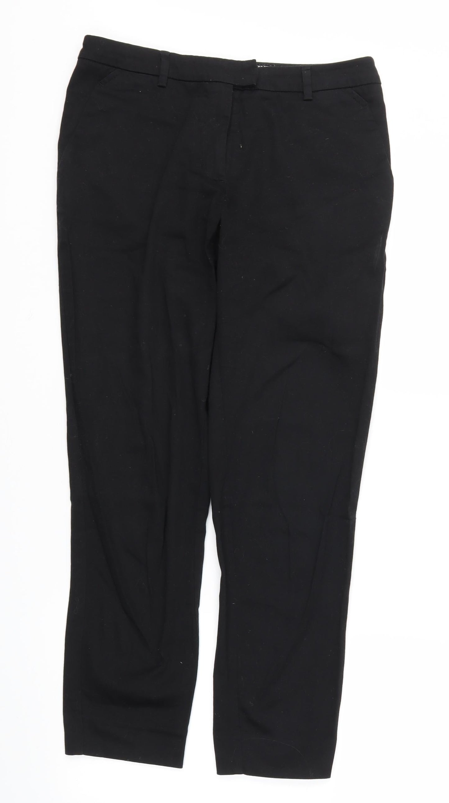 Womens UK Size 8 H&M Regular Fit  Black Trousers