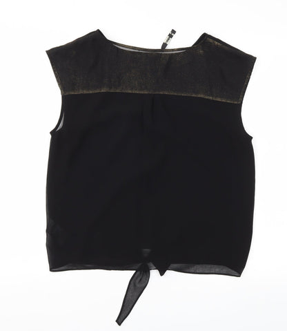 Womens UK Size 12 ASOS Black Basic Blouse