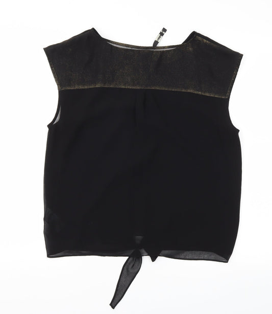 Womens UK Size 12 ASOS Black Basic Blouse