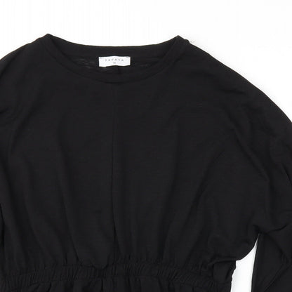 Papaya Womens Black   Basic T-Shirt Size 12