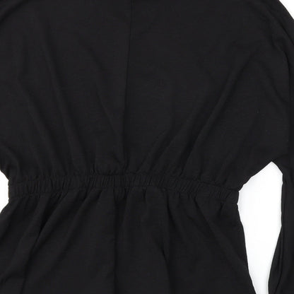 Papaya Womens Black   Basic T-Shirt Size 12