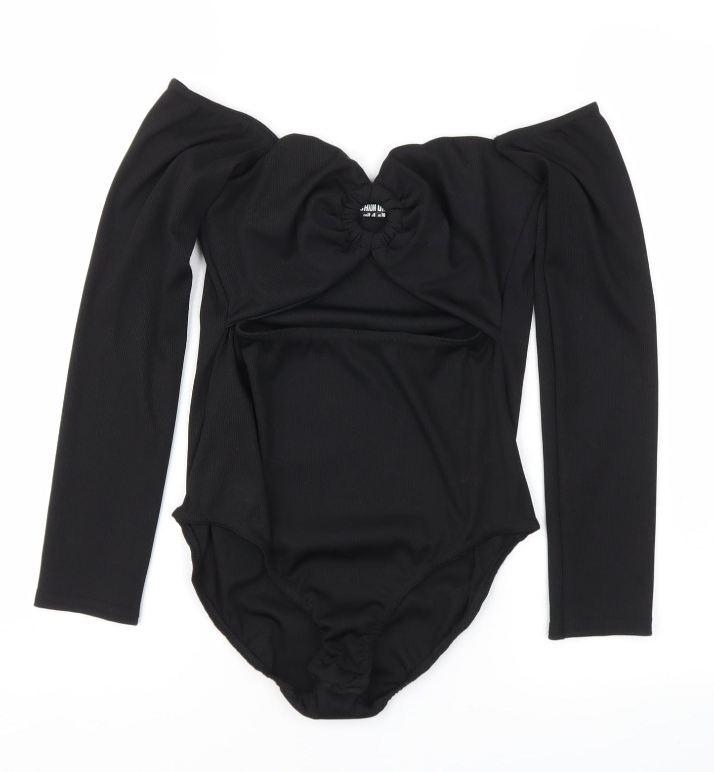 Fashion Union Womens Black   Bodysuit One-Piece Size 10