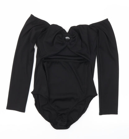 Fashion Union Womens Black   Bodysuit One-Piece Size 10