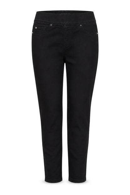 Womens UK Size 10 Denim & Co. Relaxed Fit Jegging Black Trousers